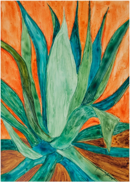 Blue Terracotta by Marcia J Popp