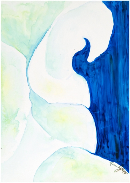 White Curl by Marcia J Popp