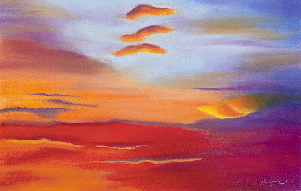Cloud Road Sunset by Marcia J Popp